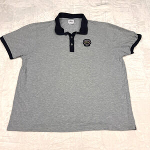 Lacoste Sport Polo Shirt Mens 8 Gray Knit Gator Embroidered Golf Classic Preppy
